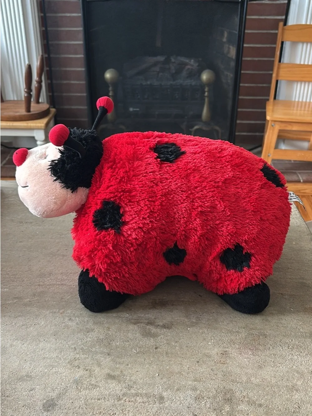 Retired Pillow Pet Ms. Ladybug 18” Red Black Soft Stuffed Plush Animal Pets